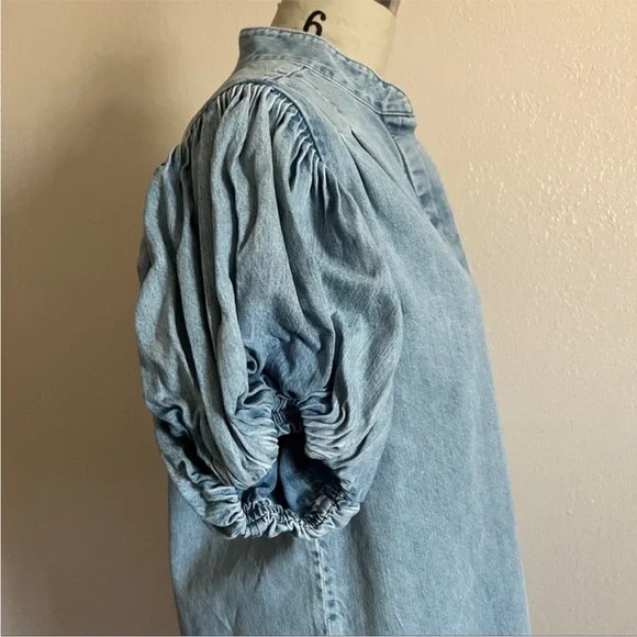 Frame Denim puff sleeve blouse - Picture 6 of 7